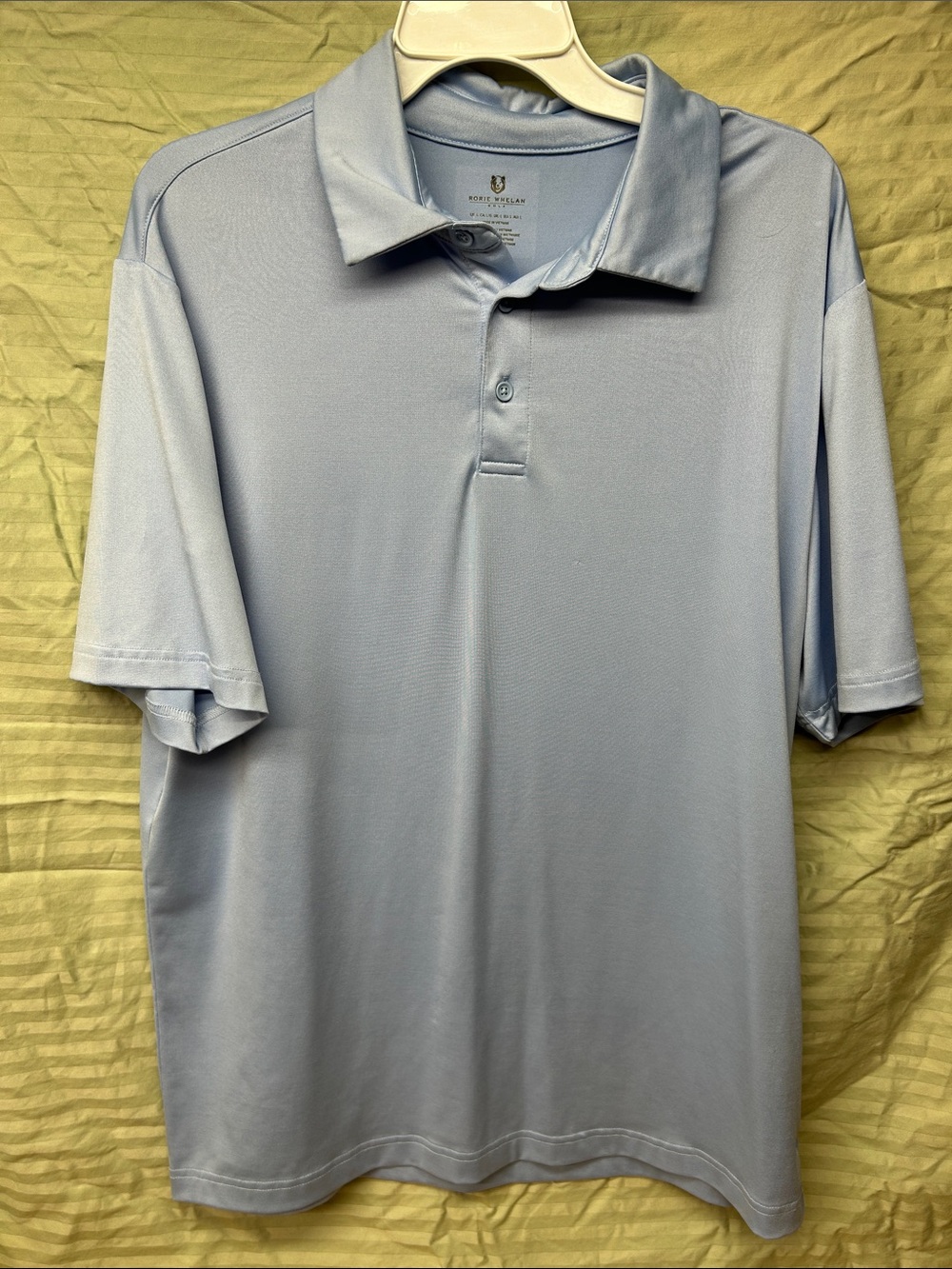 Men's Performance Golf Polo in Pale Blue - Moisture-Wicking Short Sleeve
